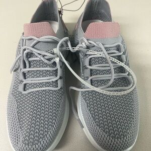 Stylish Gray and Pink Women's Sneakers